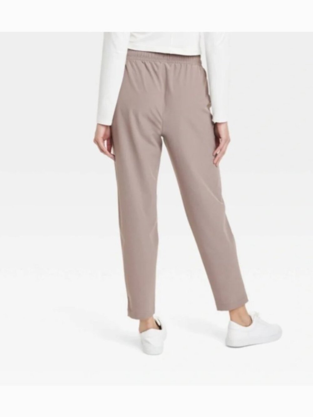 All in Motion Women's Stretch Woven Taper Pants - Tan L - Picture 5 of 12